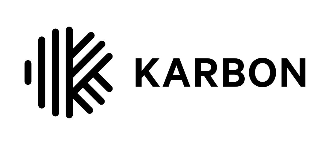 Karbon logo with bold text and circular icon