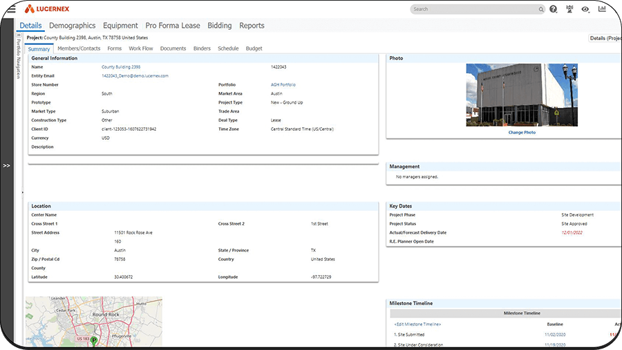 Accruent Lucernex lease accounting software dashboard
