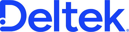 Deltek logo in blue text