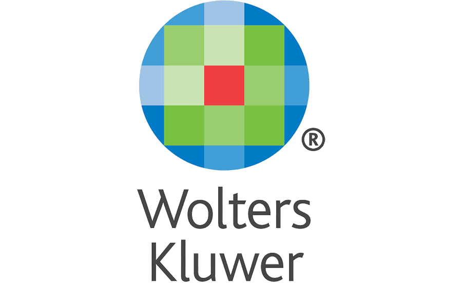 Wolters Kluwer logo with multicolored circular grid